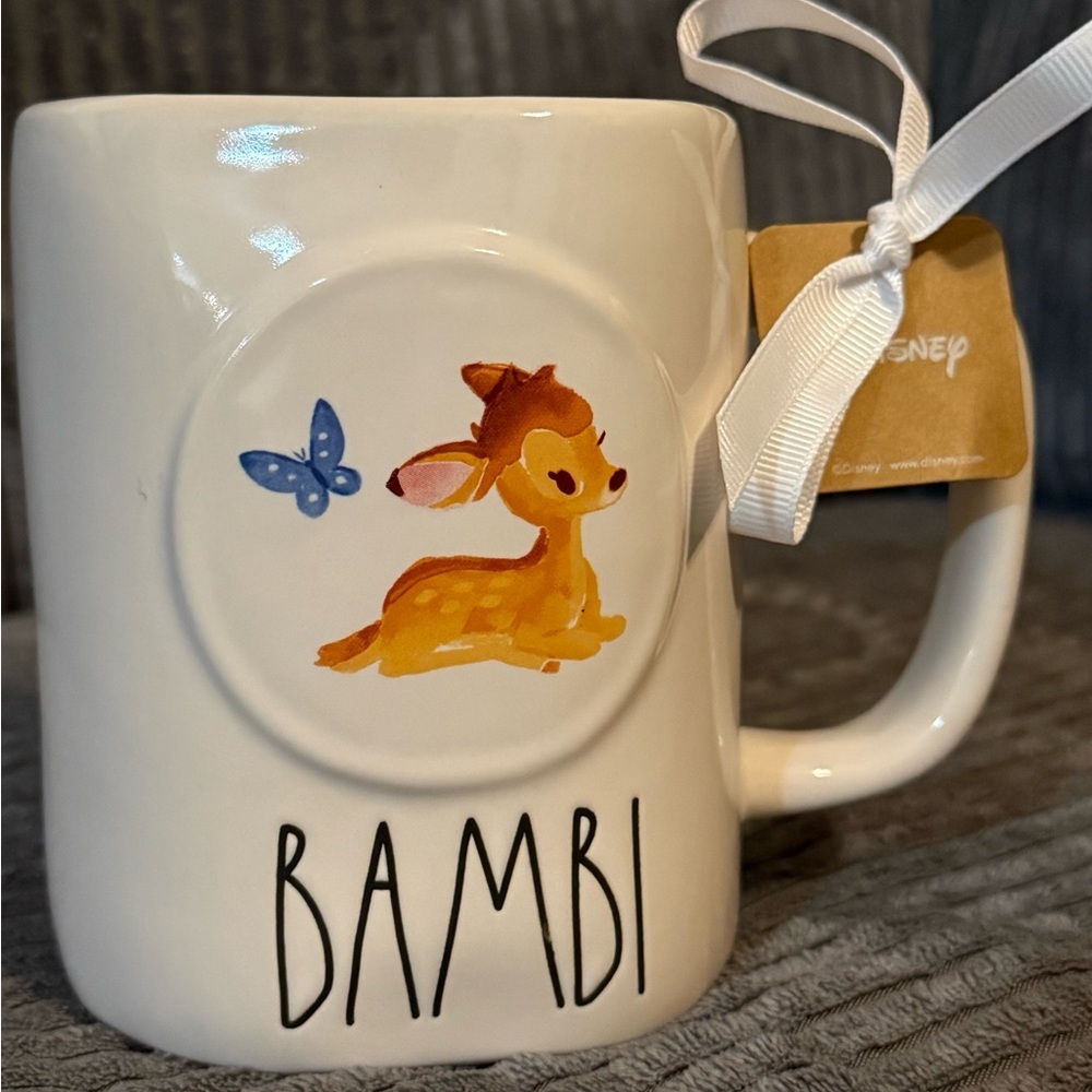 Rae Dunn x Disney x Bambi White Mug with pink interior NWT - Picture 3 of 6